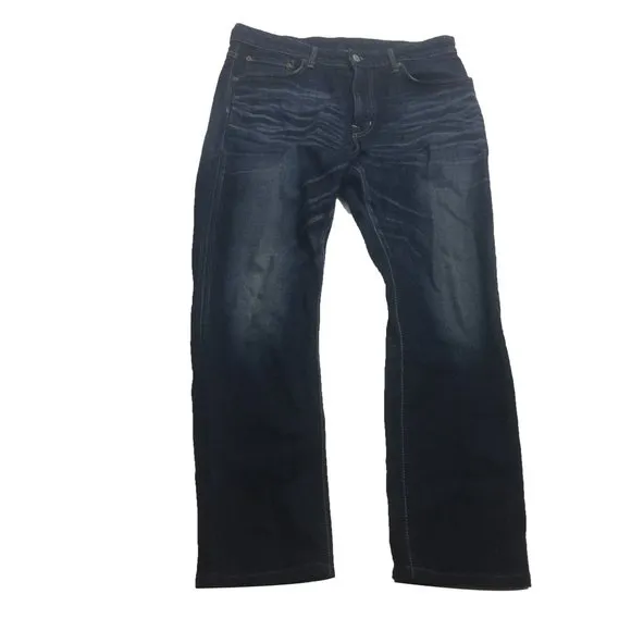 Edwin Slim Straight Denim Jeans Dark Wash 32 E504R
