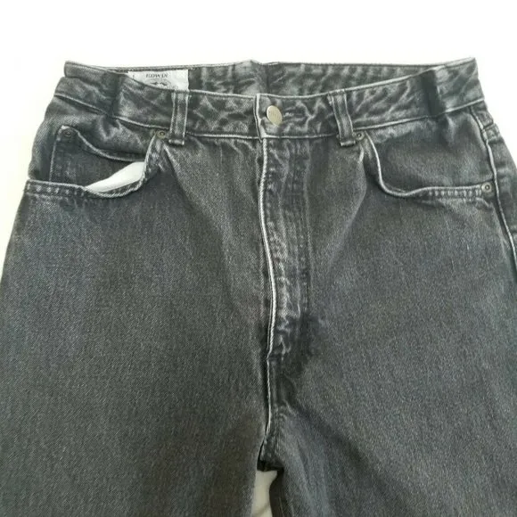 VTG EDWIN Mens Jeans Gray Tapered High Rise 28x29