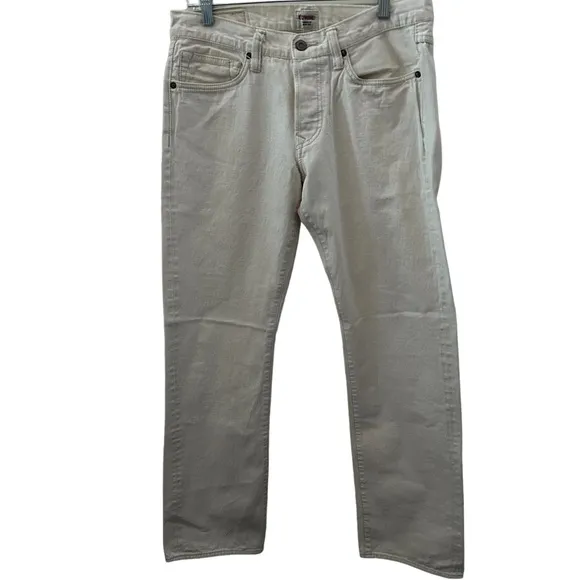 Edwin Style ED 47 Regular Straight Button Fly Cream Size 34x31 Jeans.
