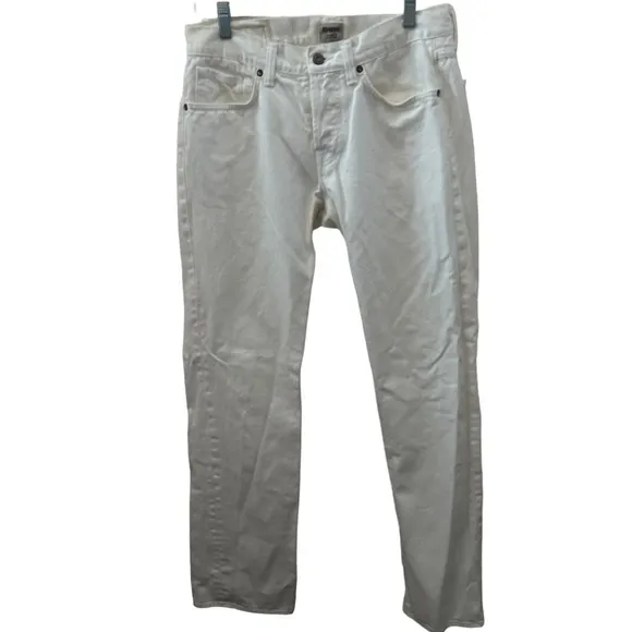 Edwin Style ED 47 Regular Straight Button Fly White Size 34x33 Jeans.