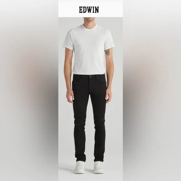 Men’s Butter Soft Edwin Lian Black Liam Skinny Jeans Size 38!