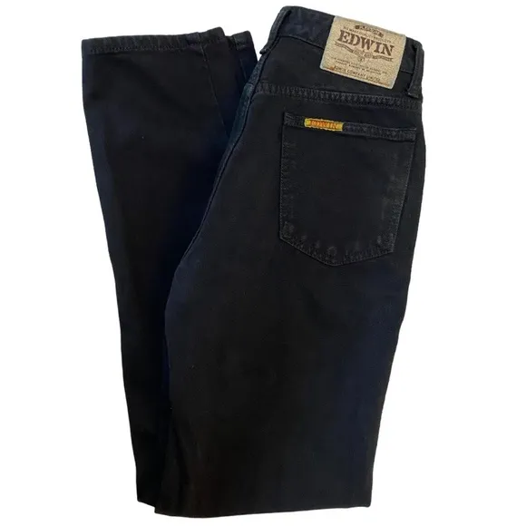 Edwin International Japanese Vintage Black High Waisted Jeans 🖤💛