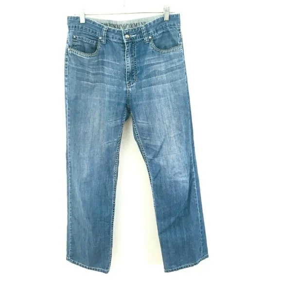 Emporio Armani Light Wash Boot Cut Jeans 32x28