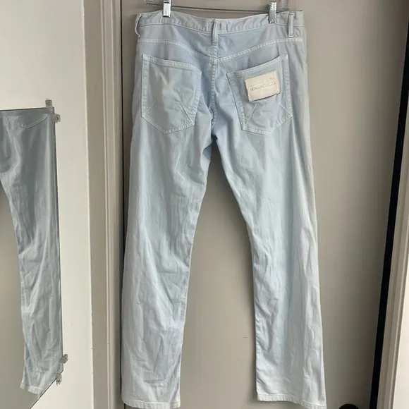 Vintage 1990s Powder Blue super stretch 5pkt jean emporio armani 31