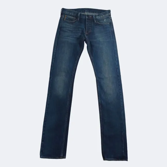 Emporio Armani Robert Super Slim Fit Selvedge Buttonfly Jeans Men's Size 29x35