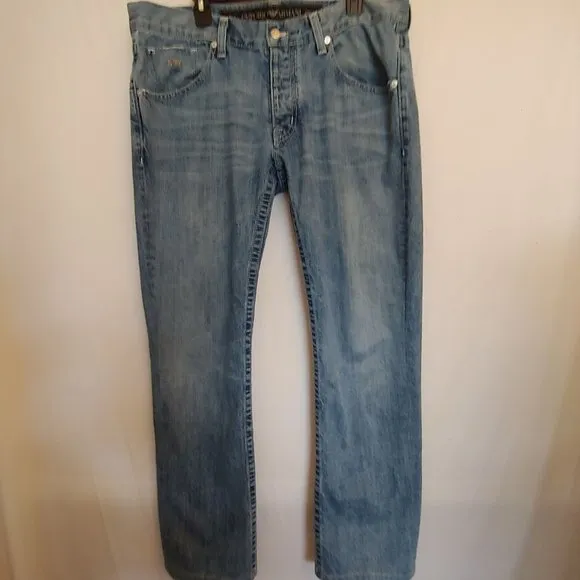 Emporio Armani Jude Sexy fit button fly mens straight leg denim jeans size 38