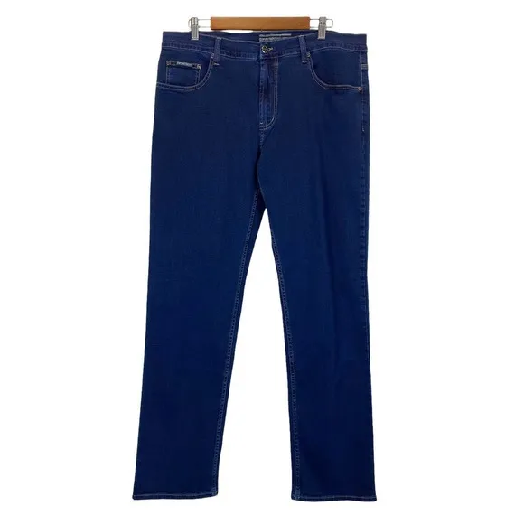 Emporio UOMO Men's Jeans W40 L34 Style 1.09 Straight Leg Pockets Blue Denim