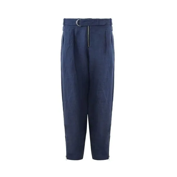 Emporio Armani Relaxed Fit Linen Denim Effect Men's Trousers
          
      NWT