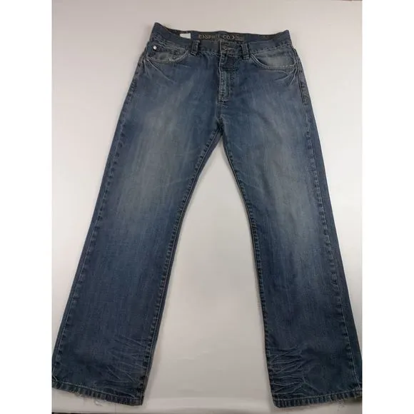 ESPRIT DE CORP JEANS STRAIGHT LEG JEANS SZ 34 X 32