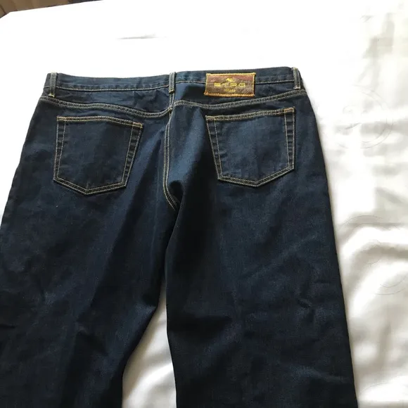 Etro Mens Dark Blue Button Fly & Boot cut Jeans