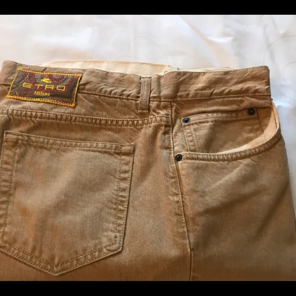 ETRO Mens Khaki Jeans Pants
