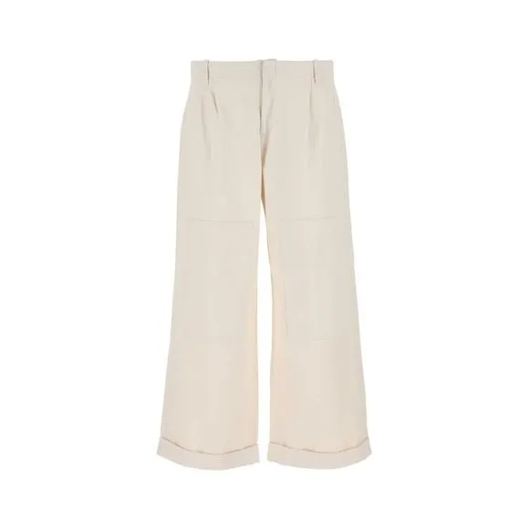 ETRO Melange Ivory Stretch Cotton Wide-Leg Pant
          
      NWT