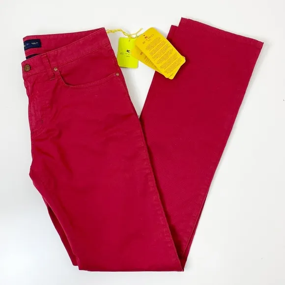 Etro Slim Fit Red Jeans New with Tag
          
      NWT