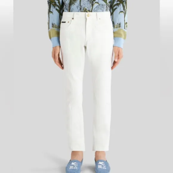 Etro JACQUARD JEANS WITH ZEBRAS Slim Fit