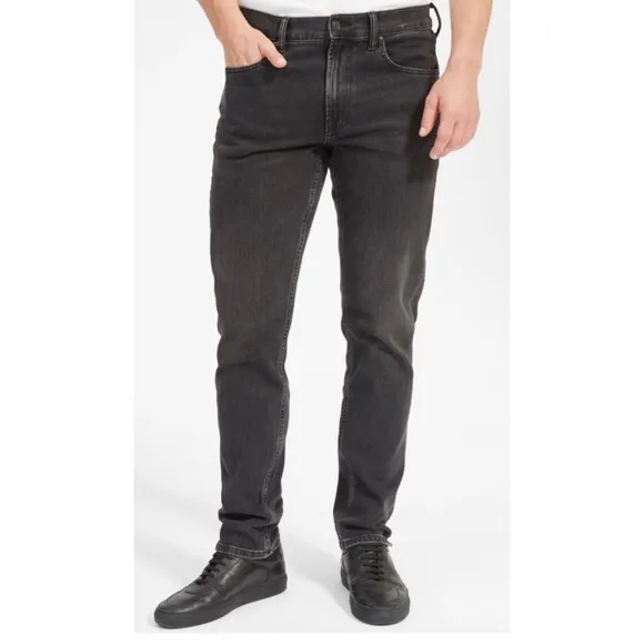 EVERLANE The Athletic Slim Jeans black denim stretch 29 x 30