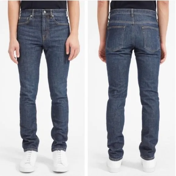 EVERLANE MENS CLASSIC BLUE DENIM SLIM FIT JEANS 32 x 30