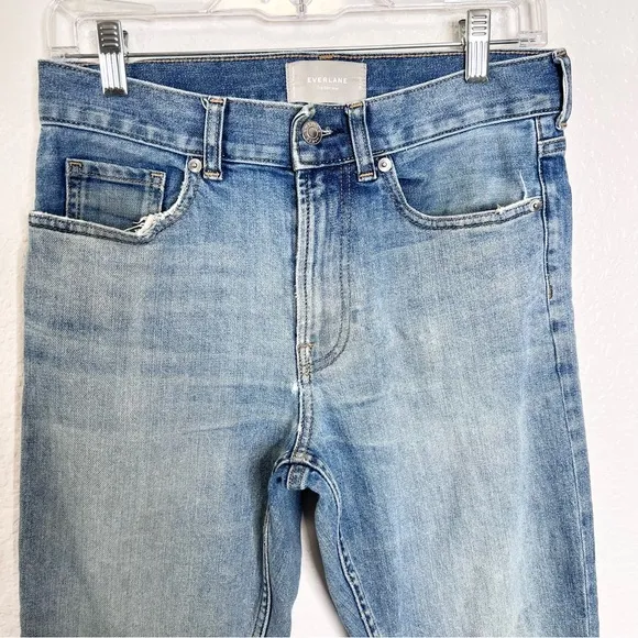 Everlane Men The Slim Fit Jean Size 29 x 30 Medium Wash Distressed Jean