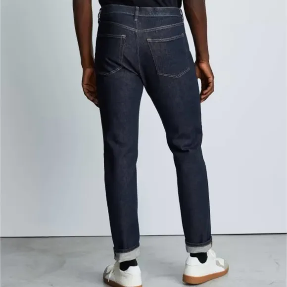 NWT Everlane Men's Relaxed 4-Way Stretch Organic Cotton Dark Indigo Blue Uniform
          
      NWT