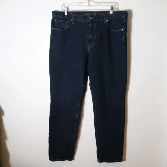 Everlane Mens Athletic Jeans Size 36 32 Dark Wash Stretch Tapered Straight Leg