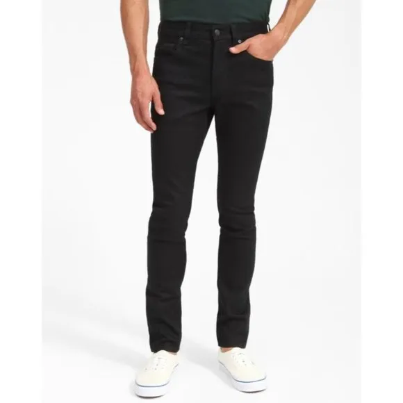 Everlane The Skinny Fit Jeans Black Size 36x32 NWT