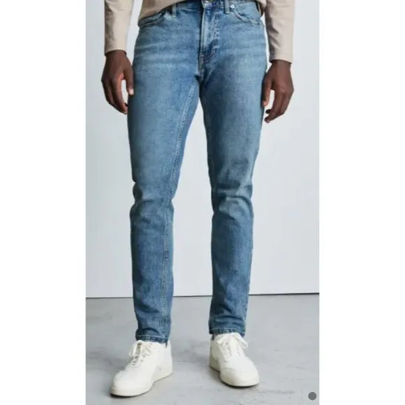 Everlane Mens Jeans ‘The Slim Jean’ Faded Sky Blue 36Wx36L