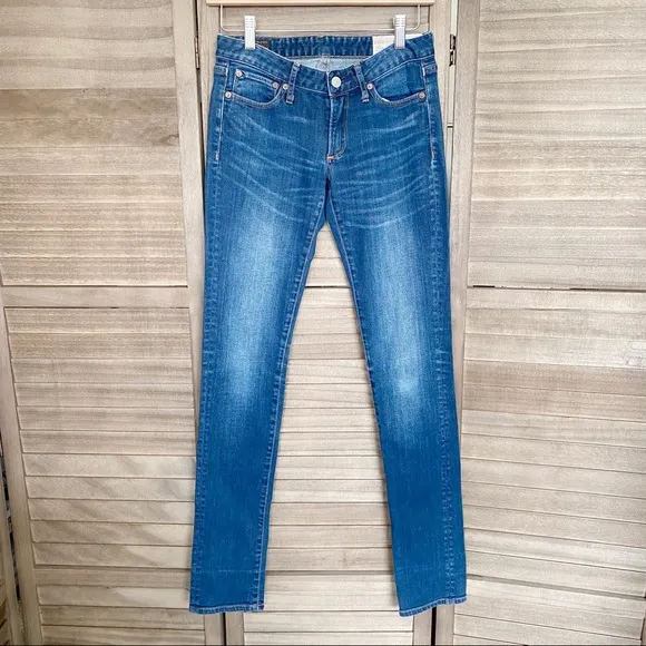 Evisu Slim Straight Medium Wash Jeans Sz 24 x 34