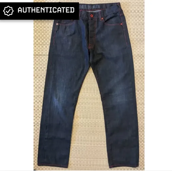 EUC RARE Evisu European Edition Selvedge Denim Ninja Jeans Men's Size 31 x 33