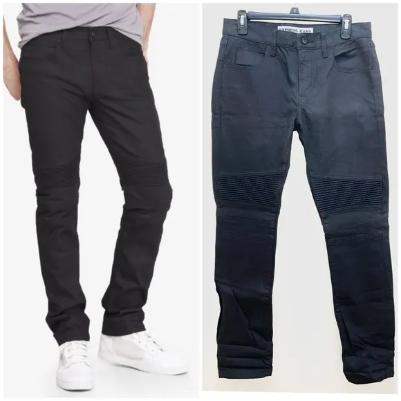 Express black Slim Fit Rocco Moto Flex Stretch Skinny Leg Jeans size 29/32