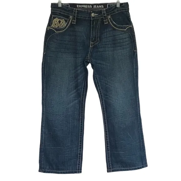 Express Blake Loose Boot Jeans Sz 32