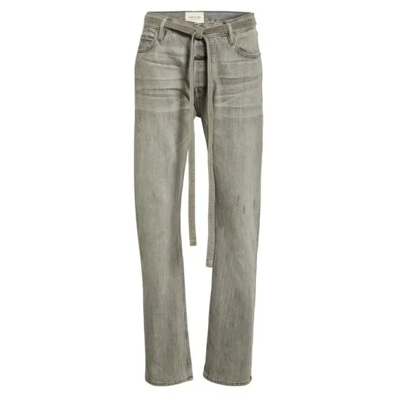 Fear of God Grey Tie Waist Relaxed Fit Denim Jeans
          
      Boutique
