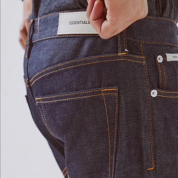 Fear Of God – FOG Essentials Raw Indigo Skinny Taper Jeans