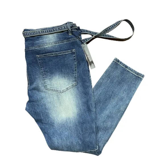 Fear Of God Distressed Denim Slim Leg Blue Jeans NWT Men's Size 40 x 30
          
      NWT