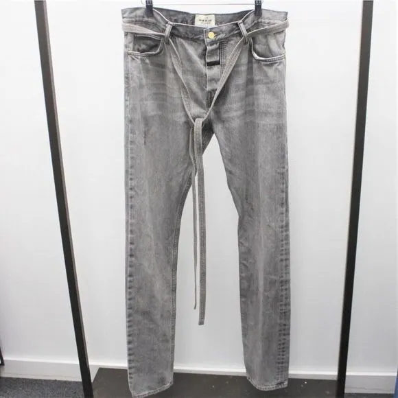Fear Of God Sixth Collection Slim Fit Denim Grey Men's Size 34x34 5KQBBH