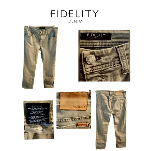 FIDELITY DENIM MENS JIMMY BELMONT-ARTICHOKE JEANS
