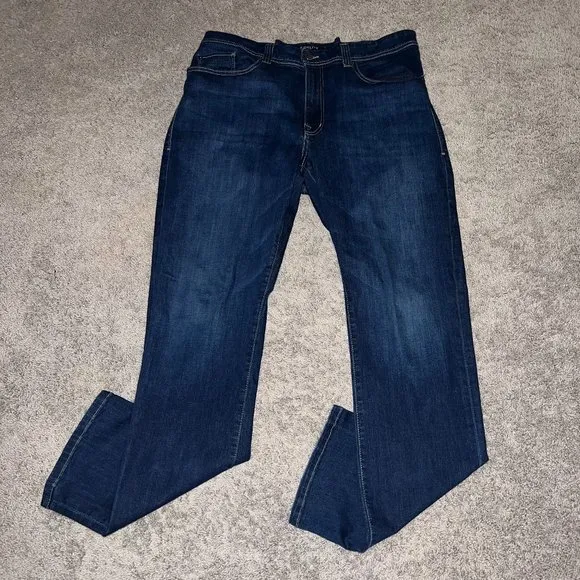 Fidelity Jeans Mens 36x33 Jimmy Slim Straight Dark Wash Denim Empirical Blue