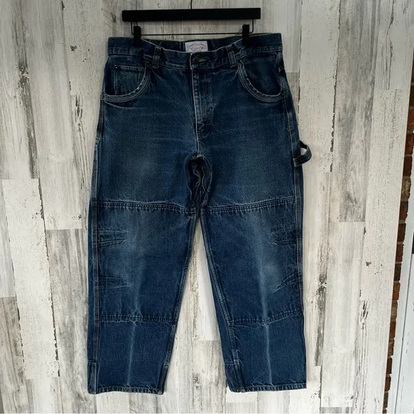 Filson Men’s 100% Cotton Denim Work Jeans Size 38X32 Multi Pockets