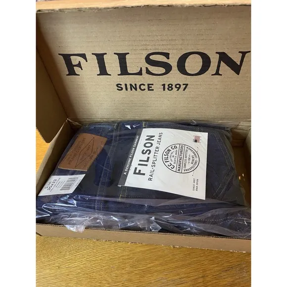 CC Filson Rail Splitter Jeans 30x33 Indigo Denim Workwear Made in USA NEW W/Box
              
      NWT