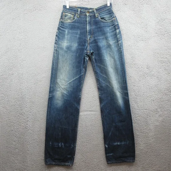 Vintage Fiorucci Safety Jeans 505 Mens 28x34 Selvedge Denim Distressed Japan 90s