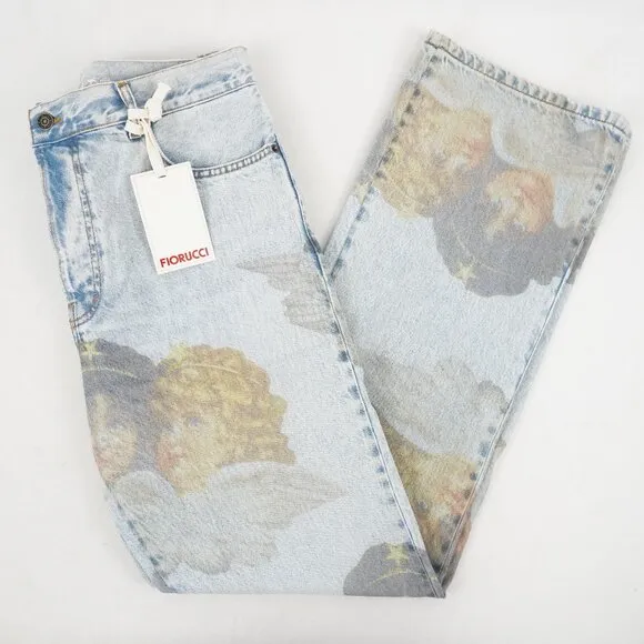 Fiorucci Angels Regular Fit Jeans in Light Wash Bleach Blue - Men's Size 33 NWT
              
      NWT