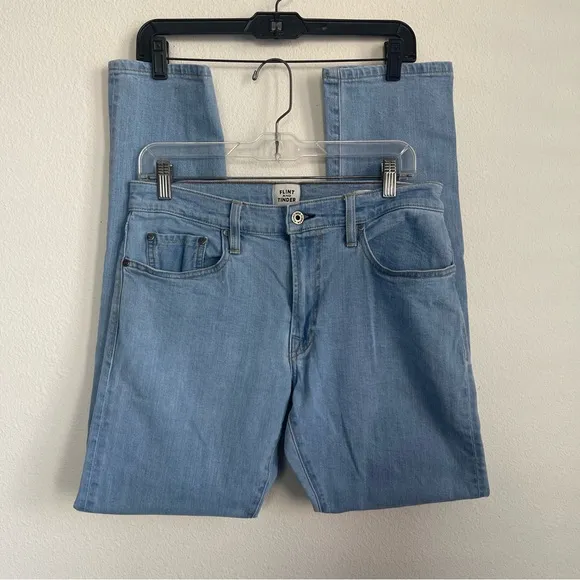 Flint & Tinder Slim Fit Light Wash Denim Jeans