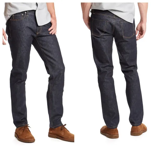 Flint and Tinder | Slim Tapered Selvedge Jeans | Blue | 30 x 28½”
