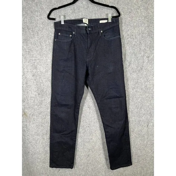 Flint and Tinder Jeans Mens 31x30 Blue Dark Wash Straight Fit Stretch Denim USA