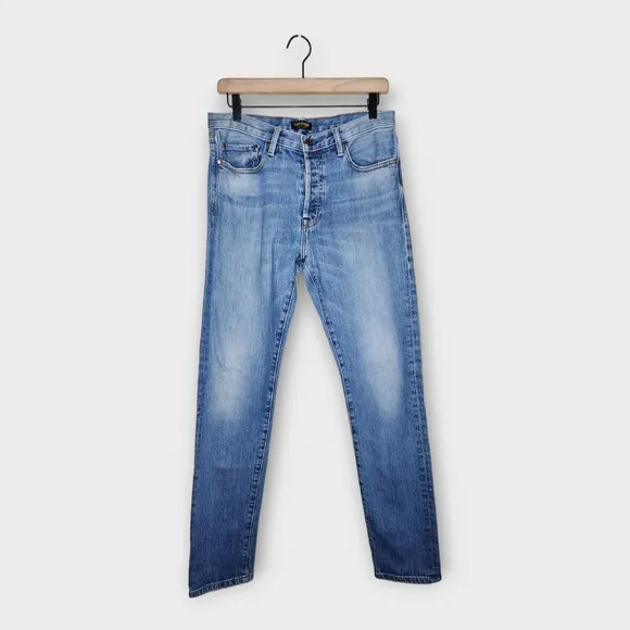 Flint and Tinder Medium Wash Blue Jeans Button Closure Men's Size 31