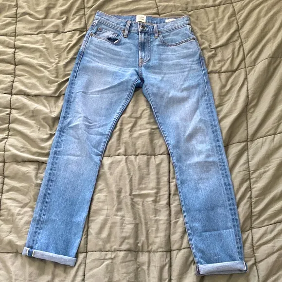 Flint & Tinder Light Wash Slim Fit Selvedge Jeans 28x30 Made in USA