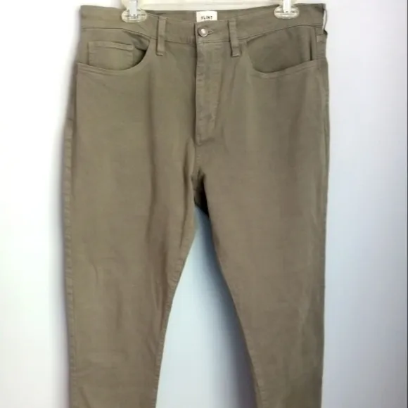 FLINT & TENDER GREEN TAPERED FIT STRETCH JEANS TAG SIZE 33X32 ACTUAL 33X30.5