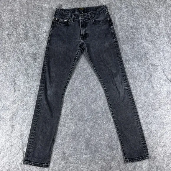 Flint and Tinder Jeans Mens 28x30 Black Slim Fit Denim Tapered Made in USA