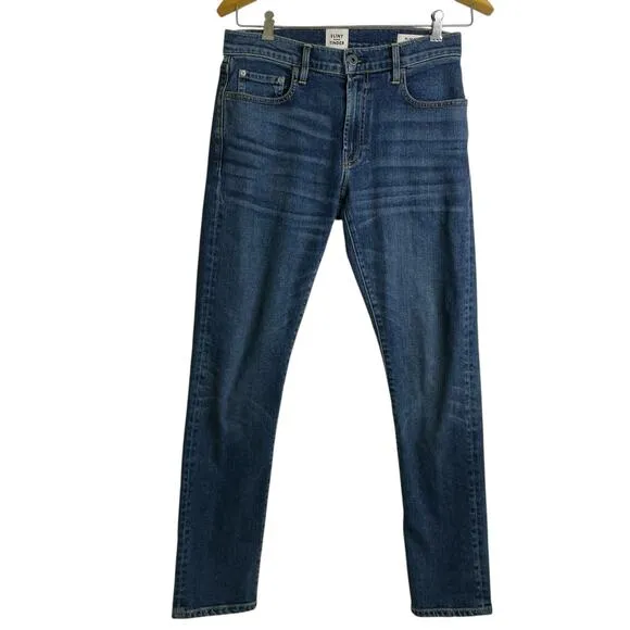 Flint and Tinder Jeans Mens 29x30 Blue Slim Fit Stretch Denim Casual