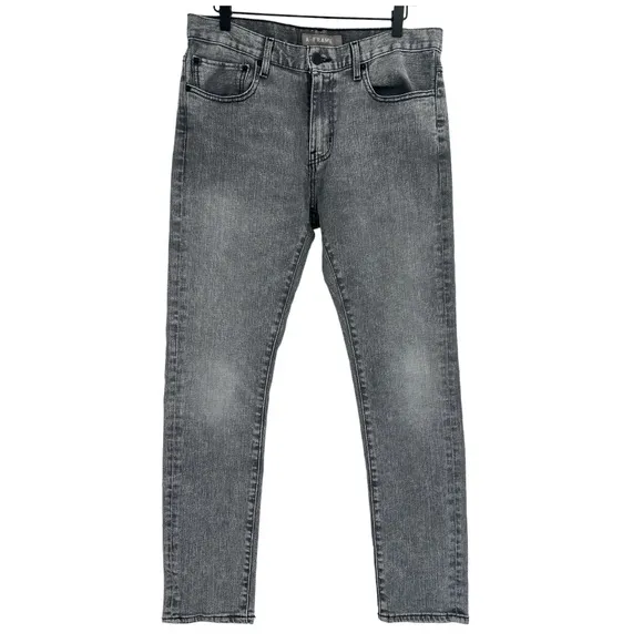 A-FRAME Men's Acid Wash Grey Skinny Jeans W32 L32 EUC!