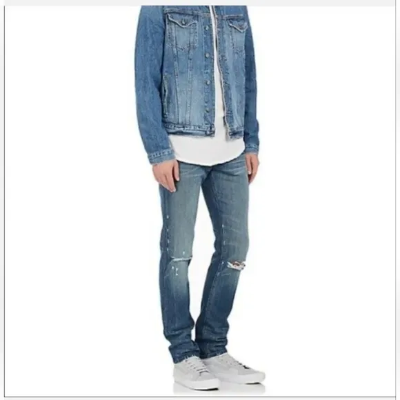 NWT FRAME L'Homme Men's Skinny Fit Jeans in Blue Attridge Wash Size 31x32
          
      NWT