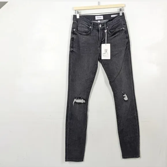 FRAME Men's L'Homme Skinny Fit Distressed Jeans Verne Wash NWT Size 28
          
      NWT
